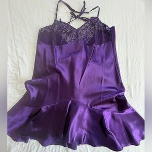 Purple Satin Slip Dress Chemise size M